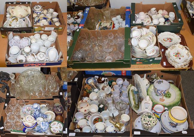 Lot 1084 - Decorative household ceramics and glass including decanters, wines, Emma Bridgewater jug,...