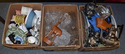 Lot 1103 - Assorted miscellaneous items including silver plated wares, a Garrard table service, a...