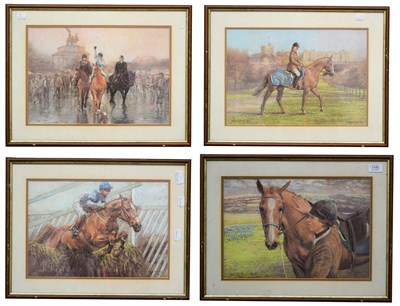 Lot 1145 - A set of four Roger Inman pastel portraits, the Duchess of York, Vonjo O' Neal, Princess Anne...
