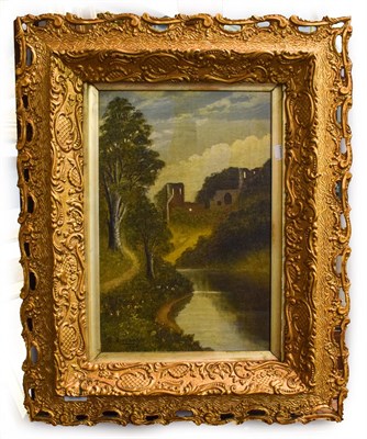 Lot 1170 - S. Alexander, early 20th century school, ruins on a river, oil on canvas, signed and dated...