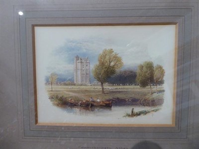 Lot 1173 - Attributed to Miles Burkett Foster, Cambuskenneth abbey signed watercolour together with a...