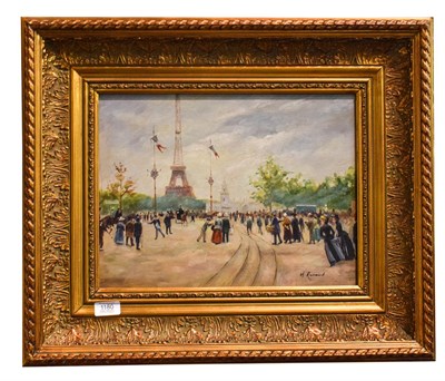 Lot 1180 - H. Renaud, 20th century, Paris Fairview, signed oil on canvas, 29cm by 39cm