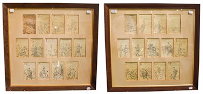 Lot 1185 - A Set of Twenty-Six First World War Comic Alphabet Black and White Prints, showing military...