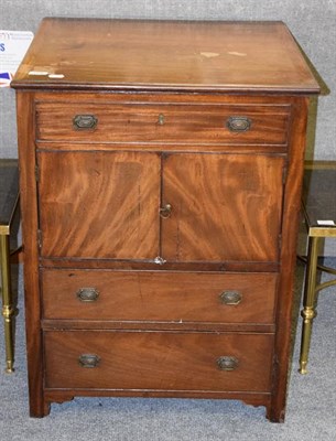 Lot 1239 - A converted Georgian mahogany commode, 63cm by 60cm by 83cm