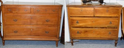 Lot 1260 - A continental three height chest of drawers, 116cms by 48cms by 104cms, together with another...