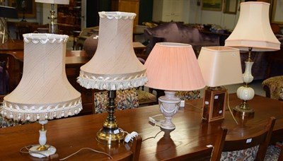 Lot 1283 - Five decorative lamps (5)