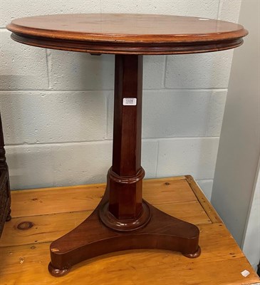 Lot 1335 - A Victorian mahogany centre pedestal occasional table, 61cm by 71cm high