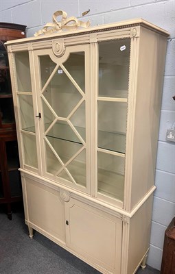 Lot 1340 - A 20th century Signum Gustavus Display Cabinet Rosett in hand painted finish, manufactured in...