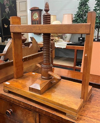 Lot 1352 - A Victorian mahogany book press, 61cm by 35cm by 66cm high