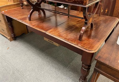 Lot 1420 - A Victorian mahogany dwarf leaf dining table with two additional leaves, 188cm by 109cm by 74cm