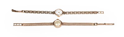 Lot 159 - Two lady's gold wristwatches (Accurist and Cyma)