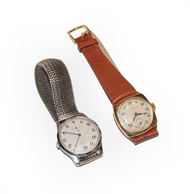 Lot 273 - A gold plated Omega wristwatch and a Cyma wristwatch