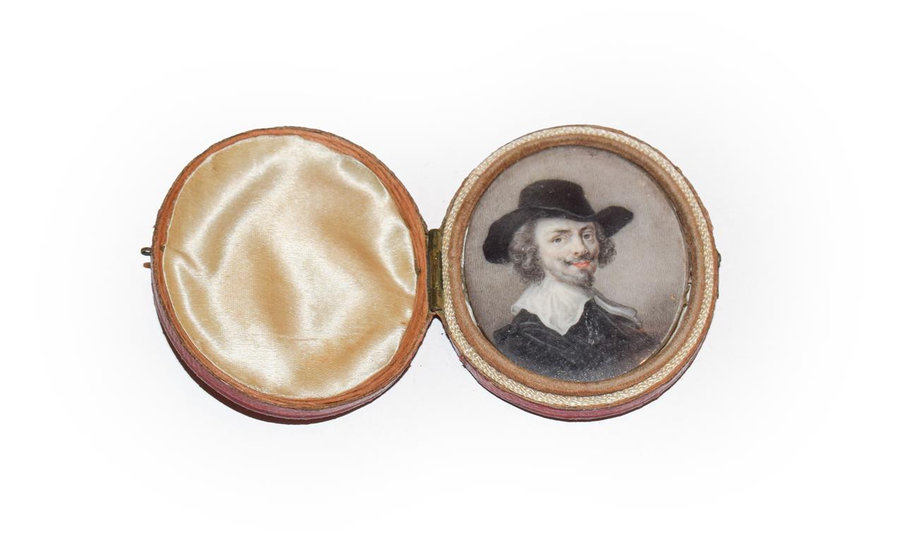 Lot 281 - Follower of Sir Anthony Van Dyck (1599-1641) Portrait miniature of a gentleman, head and shoulders