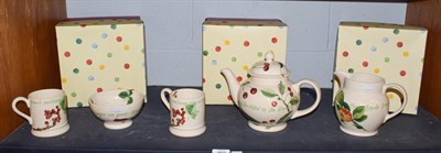 Lot 303 - Emma Bridgewater Kitchen garden pottery including teapot, milk jug, sugar bowl and two mugs,...