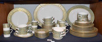 Lot 320 - A shelf of Royal Worcester Balmoral pattern dinner wares (one shelf)