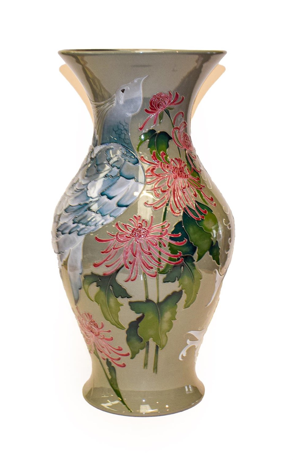 Lot 407 - A modern Moorcroft Isola Bella prestige vase, numbered 24/50 (boxed)