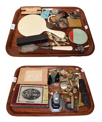 Lot 434 - A box of collectable's including a Ronson table lighter, George Butler cutthroat razor,...