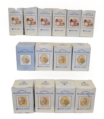 Lot 436 - Beatrix Potter figures, thirteen Royal Albert and one Beswick (boxed) (14)