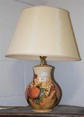 Lot 455 - A Moorcroft table lamp, base 26cm