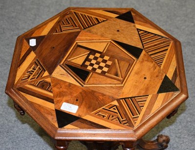 Lot 1229 - An inlaid specimen table, 48cm by 58cm