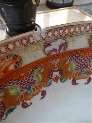 Lot 76 - A Chinese Porcelain European Hunting Scene Punch Bowl, Qianlong, painted in famille rose...