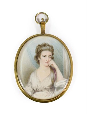 Lot 132 - English School (late 18th century): Miniature Bust Portrait of Princess Louisa Maximilienne...