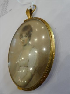 Lot 137 - Attributed to Henry Jacob Burch (b.1763): Miniature Bust Portrait of a Young Girl, with short hair