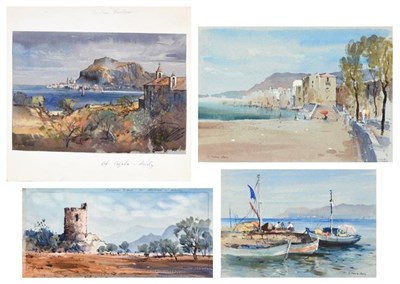 Lot 174 - John Barrie Haste (1931-2011) Sicily Signed and inscribed, pencil and watercolour, together...