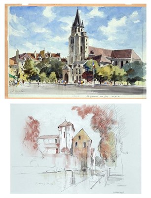 Lot 175 - John Barrie Haste (1931-2011) Chartres Signed and inscribed, mixed media, together with a...