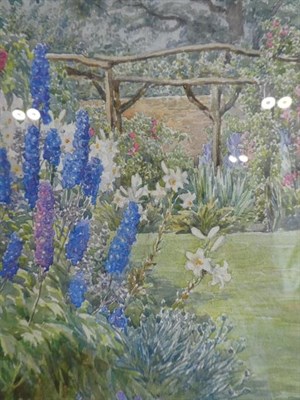 Lot 185 - Beatrice Emma Parsons RA (1870-1955) ''An Old English garden, Aston Clinton, Bucks'' Signed,...