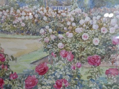 Lot 186 - Beatrice Emma Parsons RA (1870-1955) ''Queen Mary's Rose garden, Regents Park'' Signed,...