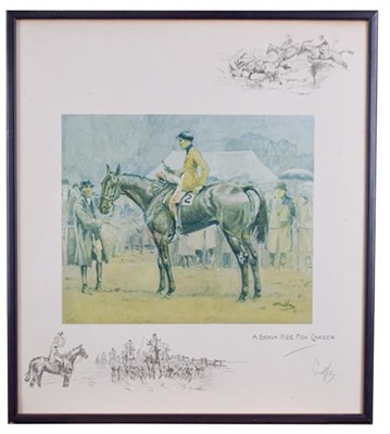Lot 191 - Charles Johnson Payne ''Snaffles'' (1884-1967) ''A Bona Fide Fox Chaser'' Signed in pencil,...