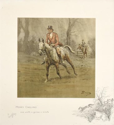 Lot 193 - Charles Johnson Payne ''Snaffles'' (1884-1967) ''Merry England'' Signed in pencil, with the...