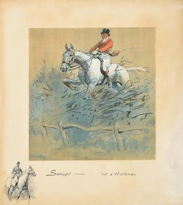 Lot 196 - Charles Johnson Payne ''Snaffles'' (1884-1967) ''Swagger - but a Workman'' Signed in pencil,...