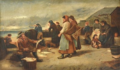 Lot 231 - After Walter Langley (1852-1922) ''Farewell of the Fleet'' Bears monogram and dated 1881, oil...