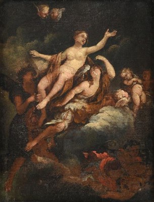 Lot 237 - Italian School (17th century) Classical figures and putti ascending to the heavens  Oil on...