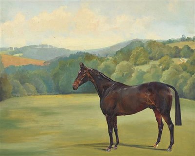 Lot 239 - M.E Chadbury (20th century) Portrait of a horse in a summer landscape Signed and dated 1962, oil on