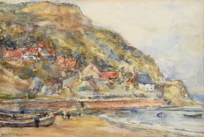 Lot 267 - Rowland Henry Hill (1873-1952)  ''Runswick Bay'' Signed, watercolour, 22cm by 32cm  Artist's Resale