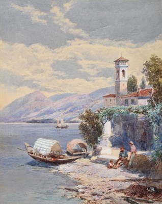 Lot 269 - Charles Rowbotham (1826-1904) ''Maccagno Lago, Maggiore'' Signed and dated 1903, Watercolour...