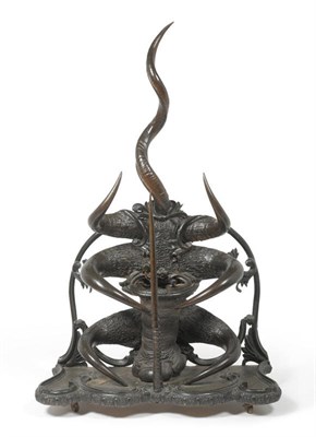 Lot 1245 - A Rhinoceros Foot Stick Stand, circa 1859, the single Rhinoceros foot (and lower leg) centred...