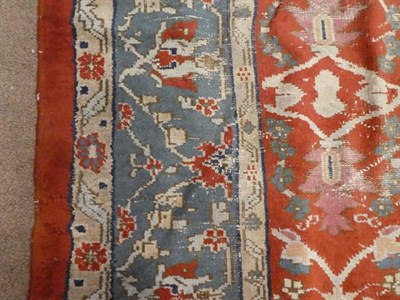 Lot 311 - Sultanabad Carpet West Iran circa 1900 The brick red lattice field of stylized flowerheads enclosed