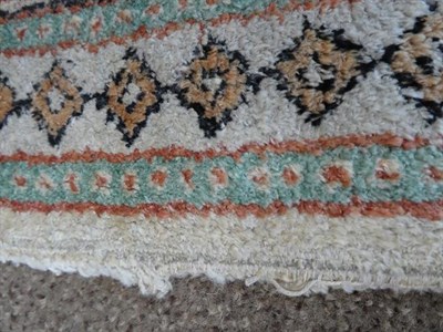 Lot 313 - Kashmir Silk Piled Prayer Rug North West India, circa 1965 The cream field with an urn issuing...