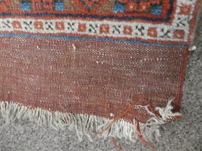 Lot 325 - Afshar Rug South East Iran, circa 1910 The abrashed stepped lozenge field with three hooked...