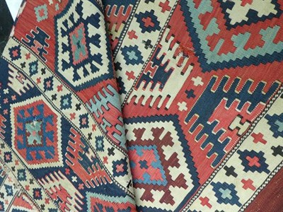 Lot 338 - Shirvan Kilim South East Caucasus, late 19th century Woven in two parts, each with field...