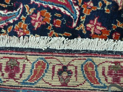 Lot 363 - Khorasan Carpet East Iran, circa 1940 The field with an allover design of boteh enclosed by...