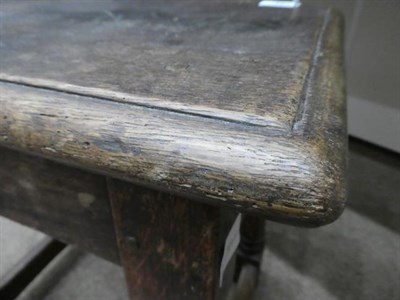 Lot 462 - An Early 18th Century Oak Joint Stool, the four peg moulded top above a plain frieze, on...