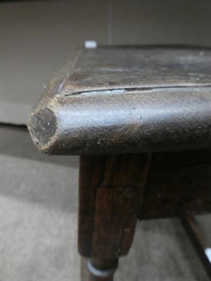 Lot 462 - An Early 18th Century Oak Joint Stool, the four peg moulded top above a plain frieze, on...