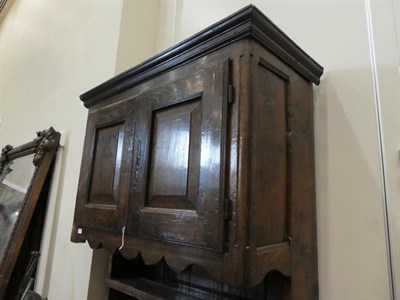 Lot 499 - An 18th Century French Provincial Joined Oak Free-Standing Cupboard, probably Breton, the...