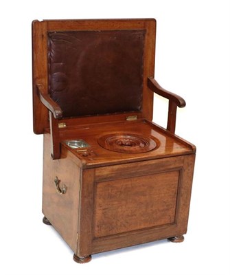 Lot 517 - A Victorian Mahogany Patent Travelling Commode, by George Jennings, 2nd half 19th century, the...