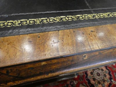 Lot 555 - A Victorian Mahogany Double Pedestal Partners' Desk, circa 1870, the modern green and gilt...